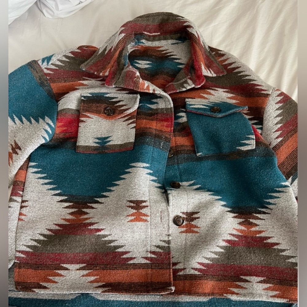 Aztec button down jacket